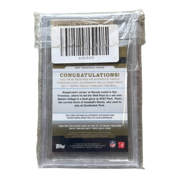 2011 Topps Triple Threads GOLD Colin Kaepernick Autograph BGS 9.5 10 - Picture 2 of 2